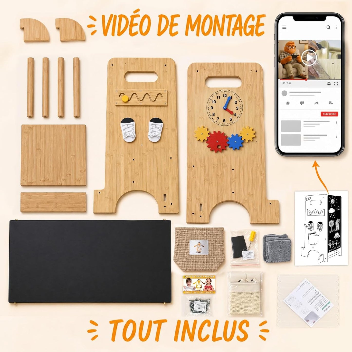 Tour d'apprentissage Montessori 5 en 1 - FRANCE