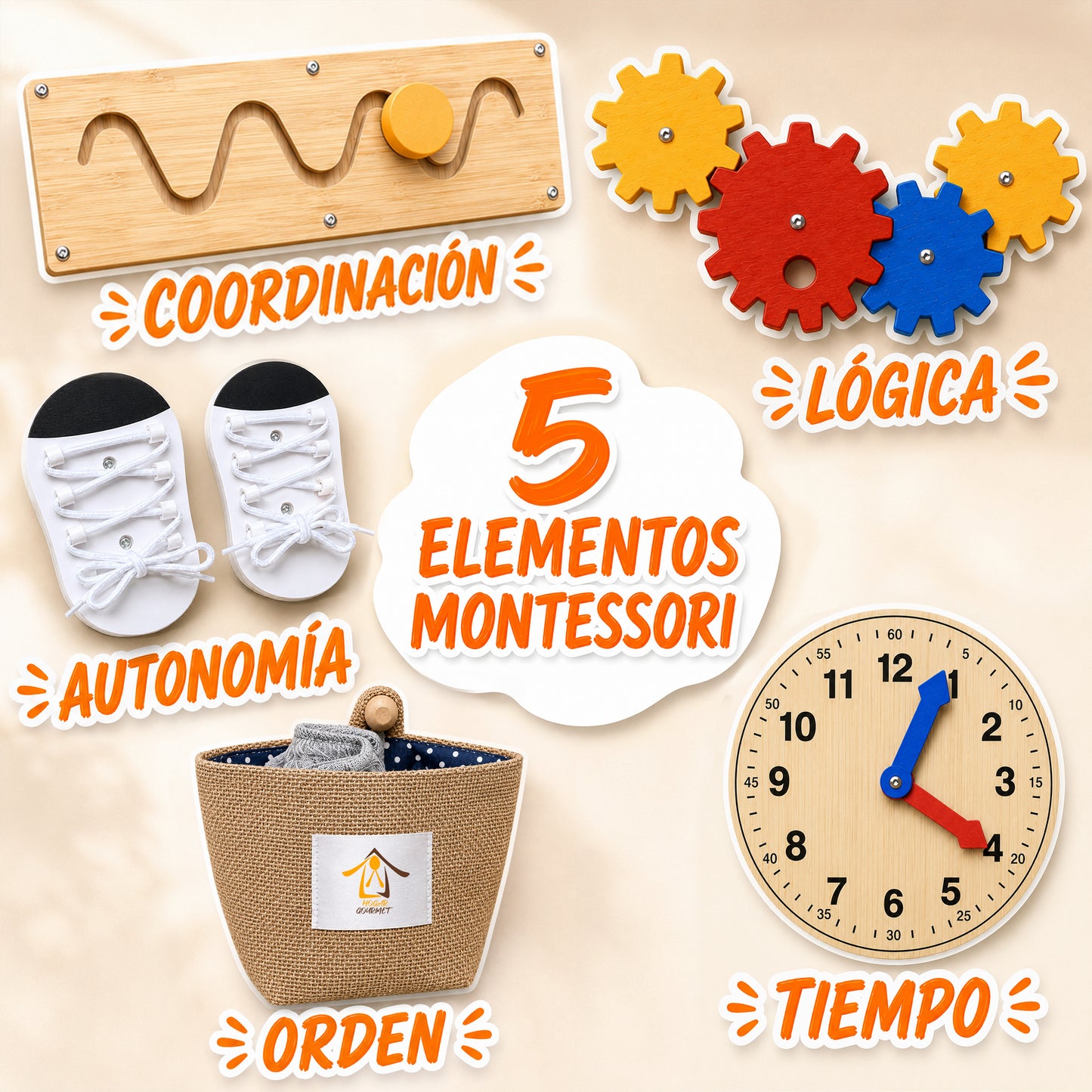 Torre de Aprendizaje Montessori 5 en 1