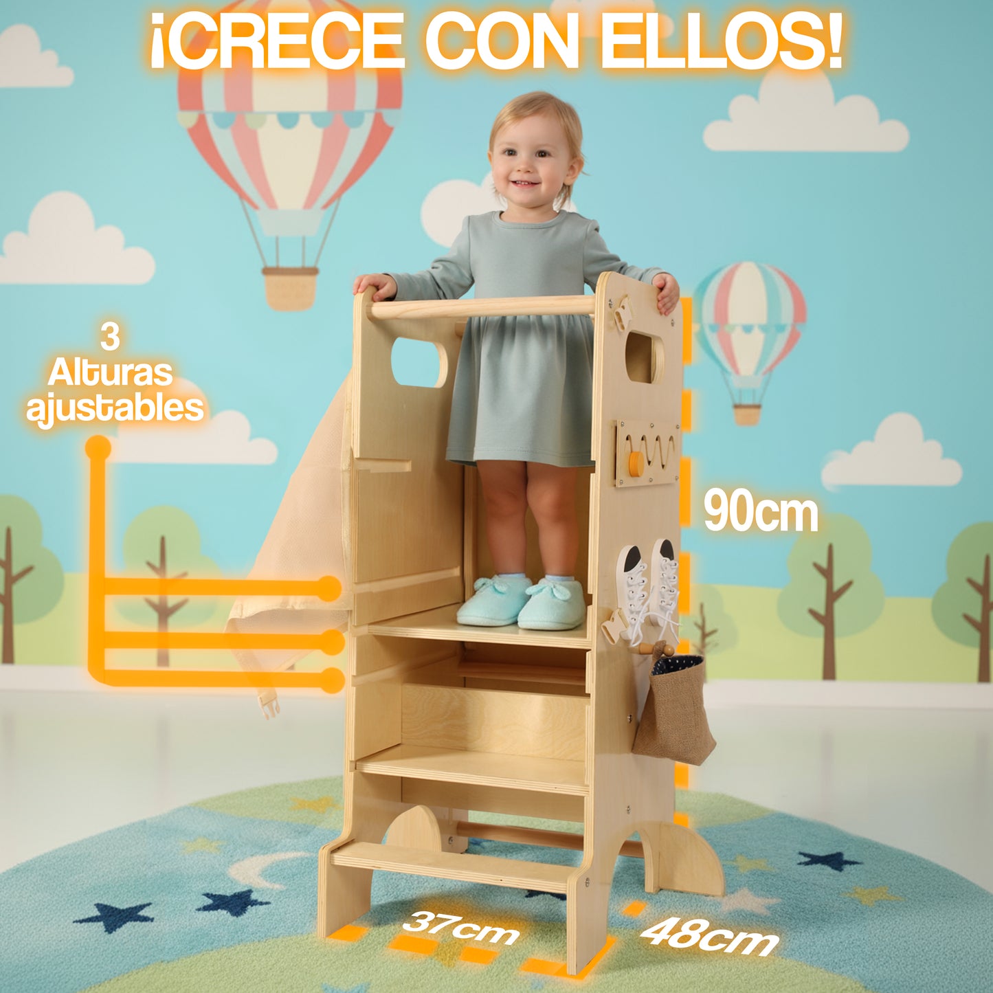 Torre de Aprendizaje Multifuncional 5 en 1